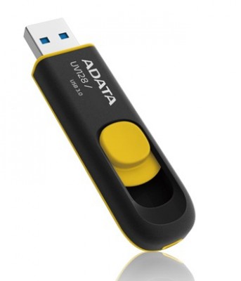 Memoria USB 3.0 64GB ADATA UV128 negro/amarillo 