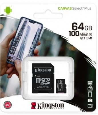 Memoria Micro SD 64GB kingston class 10 100mbs/s