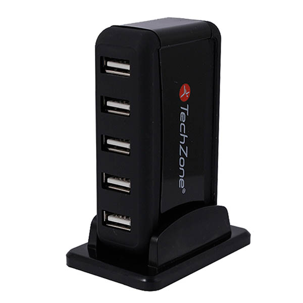 Hub USB 7 Puertos TECHZONE TZ17HUB01, USB, Negro