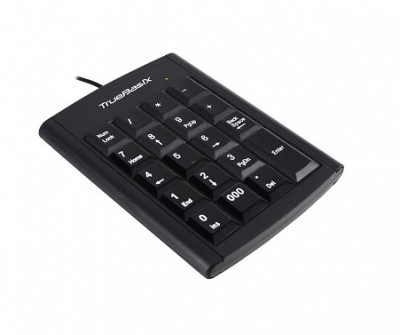 Teclado TRUE BASIX TB-916745, USB, Numérico, Negro, Universal, Alámbrico