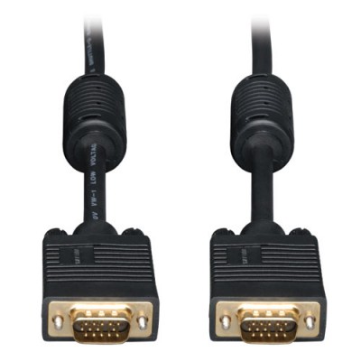 Cable VGA coaxial para monitor TRIPP-LITE, VGA (D-Sub), VGA (D-Sub), Negro
