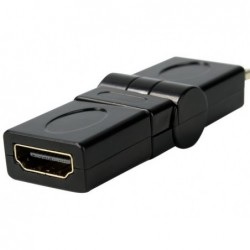 Cople HDMI zxh-104, adaptador HDMI hembra a HDMI macho, ángulo ajustable para espacios difíciles