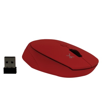 Mouse Inalámbrico PERFECT CHOICE PC-045045, Rojo, Inalámbrico, 800/1200/1600 DPI