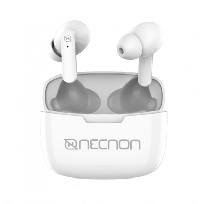 Audifonos NECNON NTWS-03, Blanco, Bluetooth