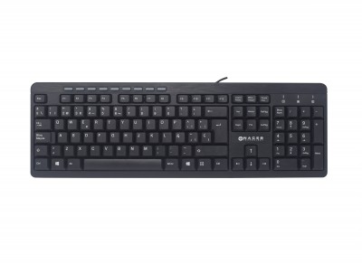 Teclado Multimedia Naceb Technology NA-0109, Estándar, Negro, Alámbrico