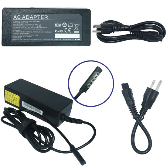 Cargador Compatible 12V, 3.6A para Surface Pro 1 Y Pro 2 Marca EKO 2.7x3.5mm