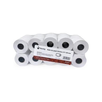 PAQUETE Rollo Papel Nextep Térmico 57x40mm C/10 ne-528