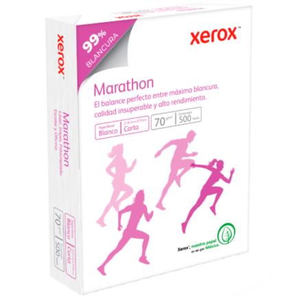 Papel Cortado Xerox Bond Marathon 70gr Carta 99% Blancura, paquete con 500 hojas