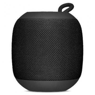 BOCINA BLUETOOTH, INALAMBRICA, RECARGABLE, STEREO C/RADIO FM, LECTOR USB, MICRO USB, 3.5 MM, REDONDA, PORTATIL, ANTIDESLIZANTE, NEGRO, BROBOTIX 263069