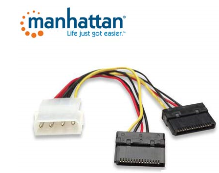 Cable alimentador interno "Y" SATA Manhattan 349369 