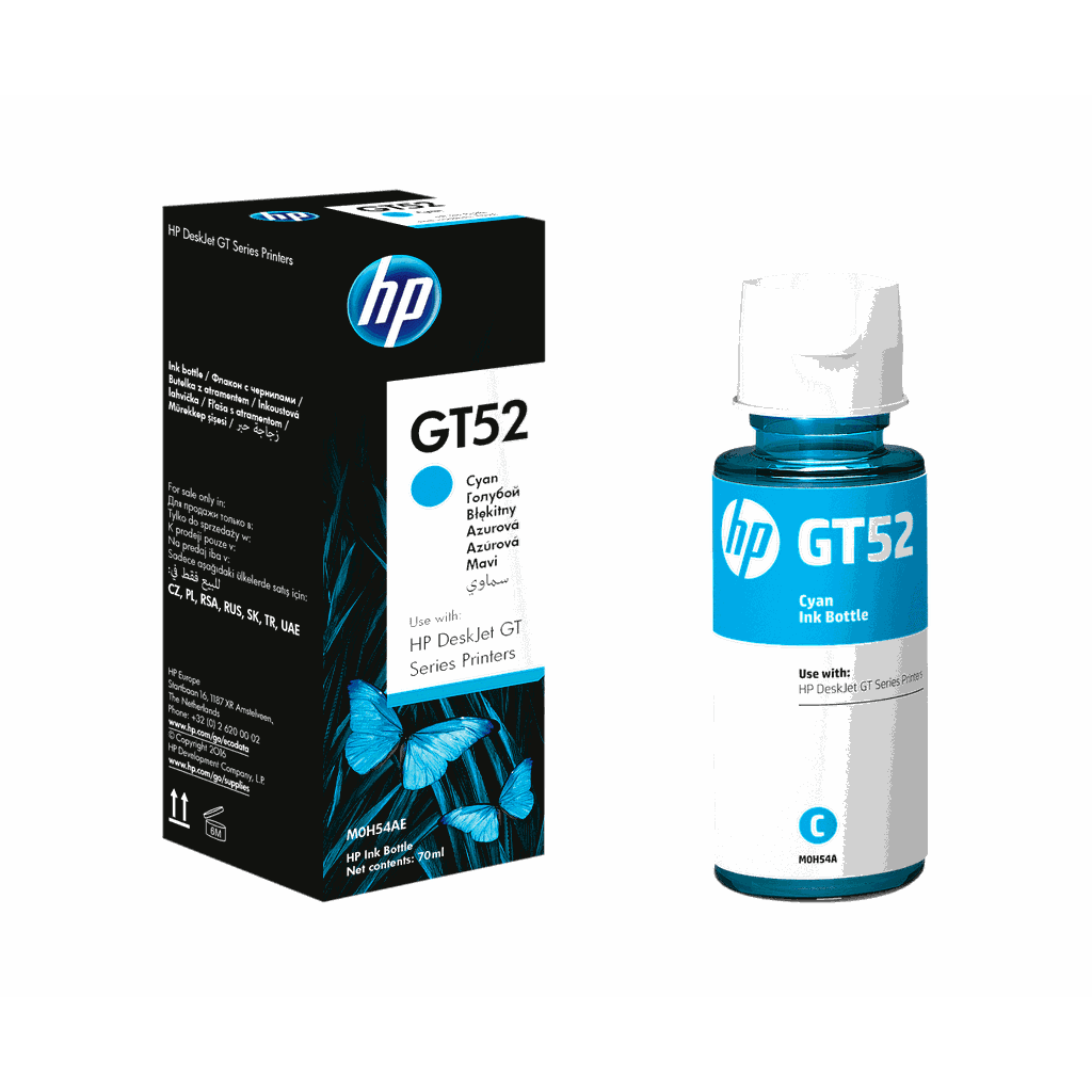 Botella de tinta HP GT52 Cyan (M0H54AL) 70ML 