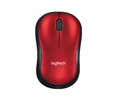 Mouse Inalambrico Logitech M185 rojo /negro 