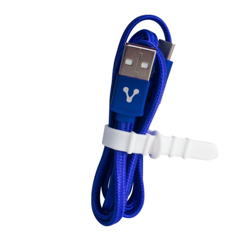 Cable USB Tipo C VORAGO 1 mt carga rapida Azul