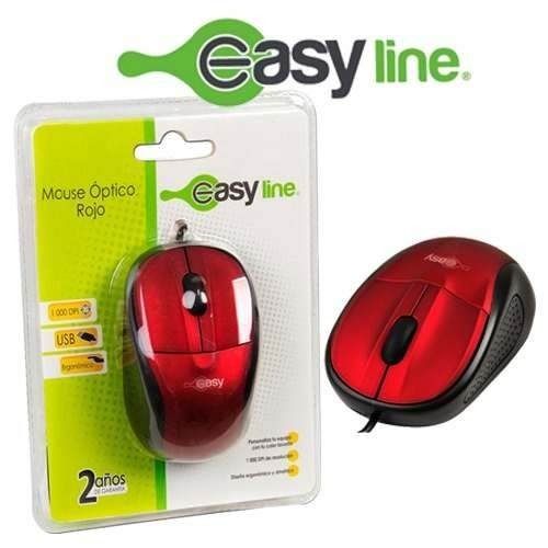 Mouse Optico Easyline Rojo EL-993315 